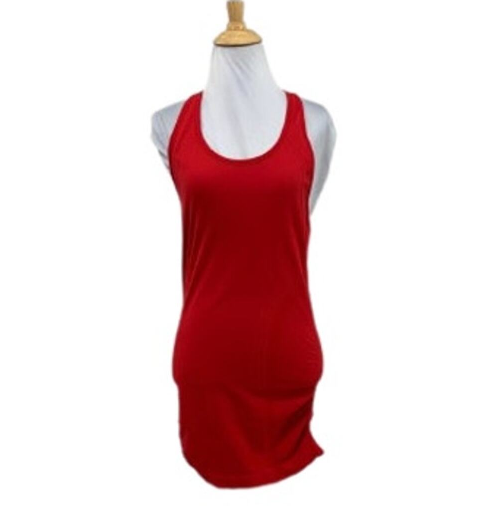 Athleta Tank Top Womens S Small Tomato Speedlight Seamless Racerback Ruched Yoga